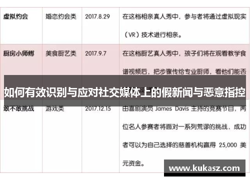如何有效识别与应对社交媒体上的假新闻与恶意指控